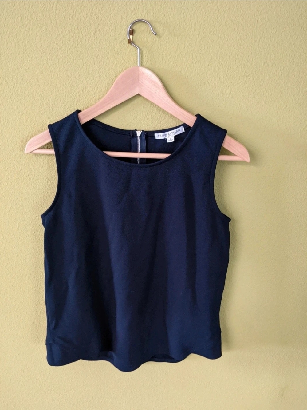 Navy-Black Sleeveless Round Neck Tank Top